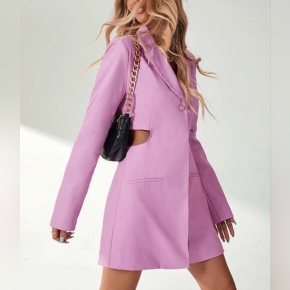 Zara Cut Out‎ Pink Blazer Dress - Picture 1 of 7